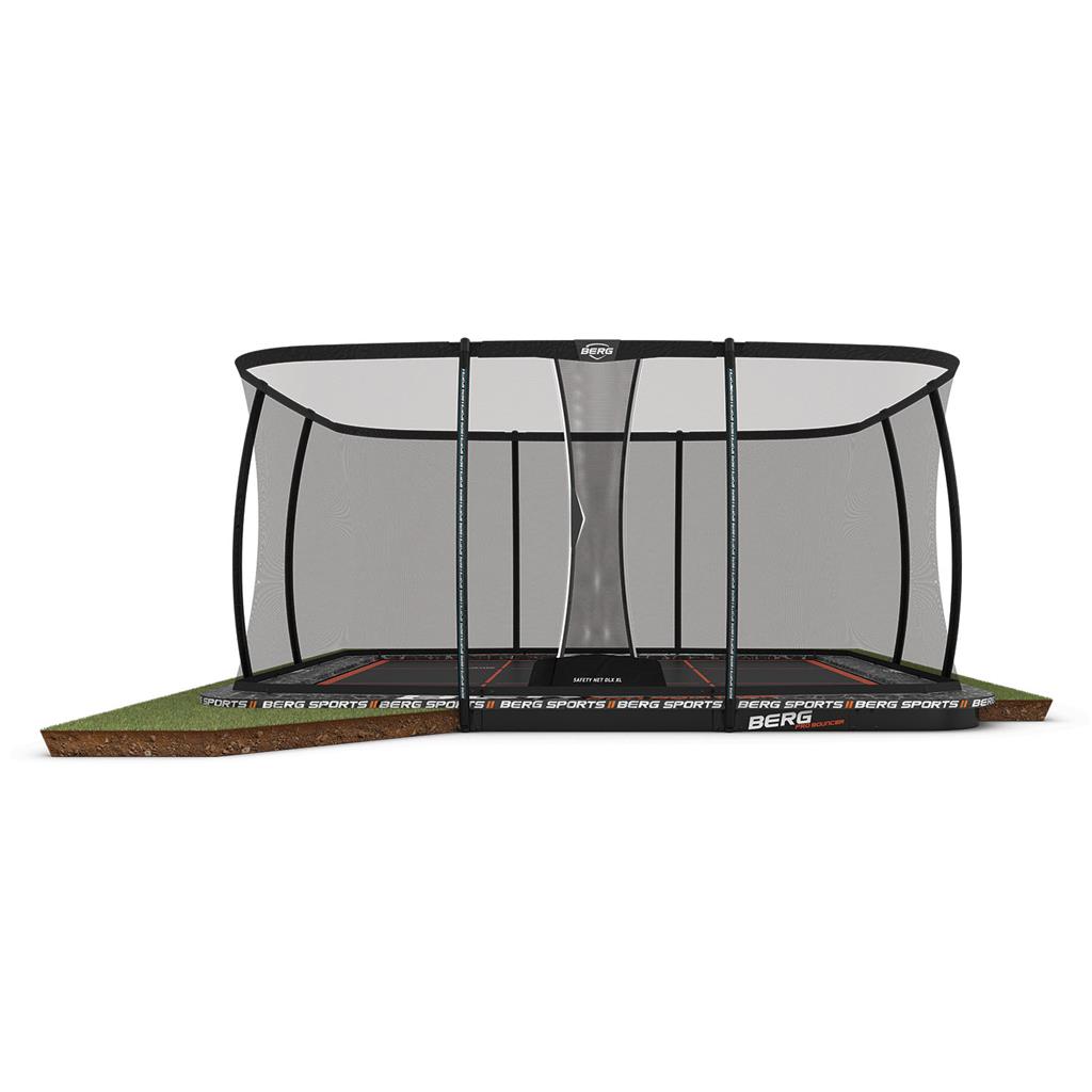 BERG SPORTS Ultim Pro Bouncer FlatGround 5x5 + Safety Net XL